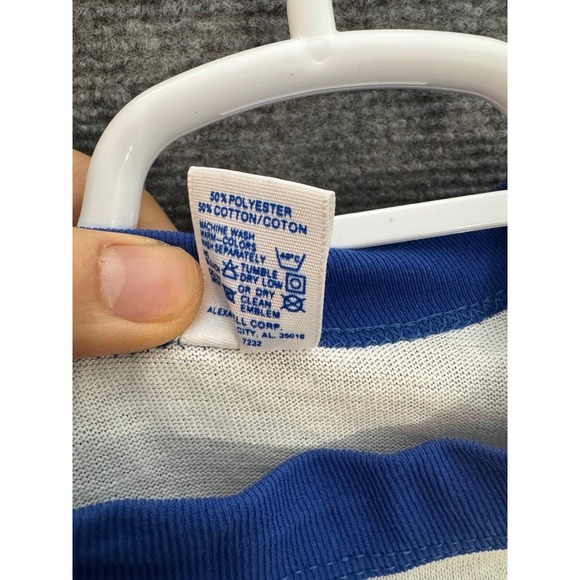 Russell Athletic Raglan Baseball T Shirt Cream Blue 3/4 Sleeve Made in USA L - Picture 4 of 7